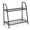 Costway 2-tier Metal Plant Stand Shelf Flower Pot Holder Display Rack Shoe Organizer